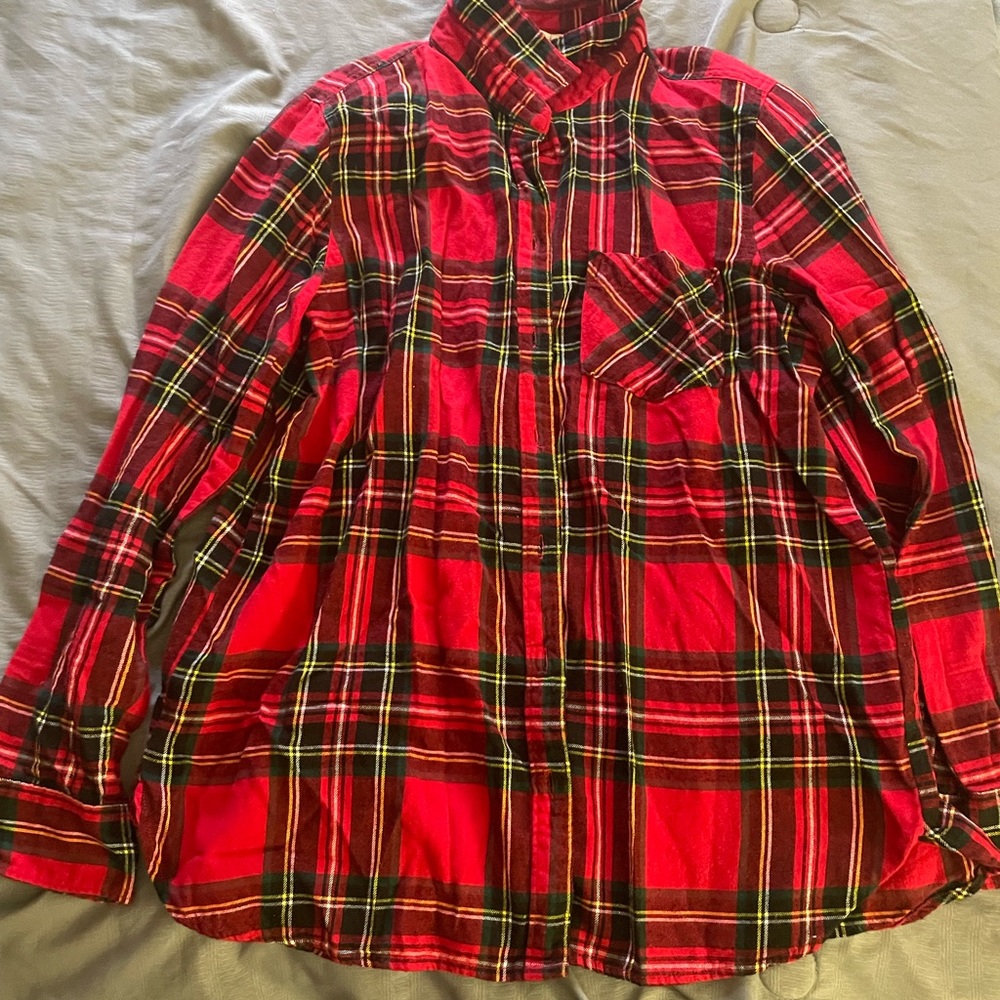 Old Navy, woman’s plaid flannel